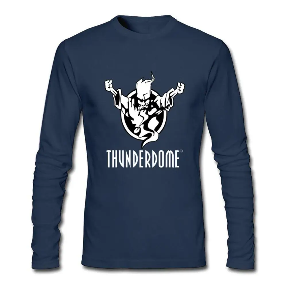 Футболка с длинным рукавом Thunderdome Hardcore мужские футболки Camisetas оптом мужские персонализированные дизайнерские футболки - Цвет: navy