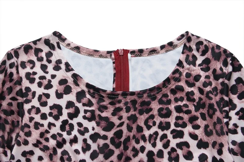 cheetah print patchwork peplum ruffle hem asymmetrical dress tenue africaine femme Plus size 5xl red black purple party frocks