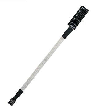 

HXHF Fan USB Extension Cord Adapter Cable One Point Five Luminous HUB Colorful Luminous Extension Cord