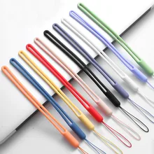 Короткий силиконовый для мобильных телефонов ремешок держатель телефон на запястье ремешки Lanyards брелок Ремешок ID карта тренажерный зал USB значок шнур висячая веревка