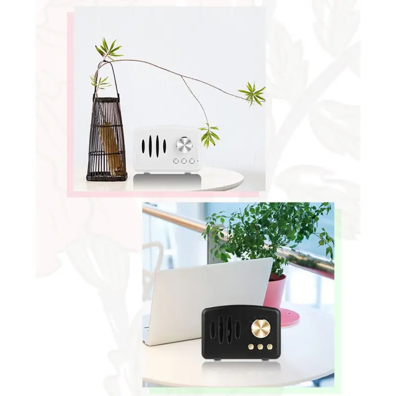 Retro Bluetooth Speaker Support TF Card U Disk Small Compact Wireless Subwoofer