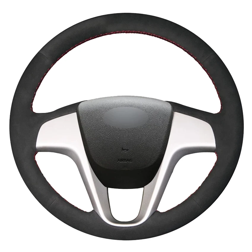 Черный замшевый телефон для Hyundai Solaris (RU) 2010-2016 Verna i20 2009-2015 Accent |