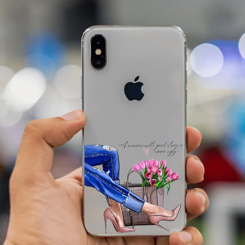 VOGUE queen Princess женский силиконовый чехол для телефона boss coffee из ТПУ для iphone 11 11Pro 5C 6 6S 7 8 Plus 5s 5 SE X XR XS Max - Цвет: TPU