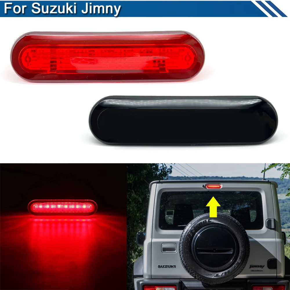 

Red/Smoked Lens Rear LED Brake Lamp Red Tail Third Braking Stop Warning Light For Suzuki Jimny JB64 JB74 2019 2020 2021