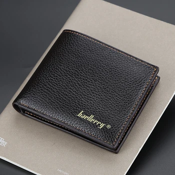 

2020 New Arrival Mens Short Wallet Soft PU Leather Bifold Wallet Korean Litchi Pattern Men Multi Function Coin Card Purse Wallet