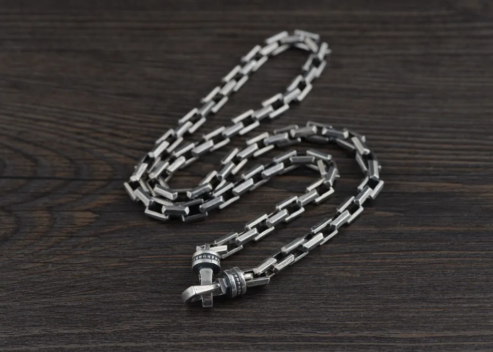 925 Silver Heavy 7mm Thick Big Necklace 