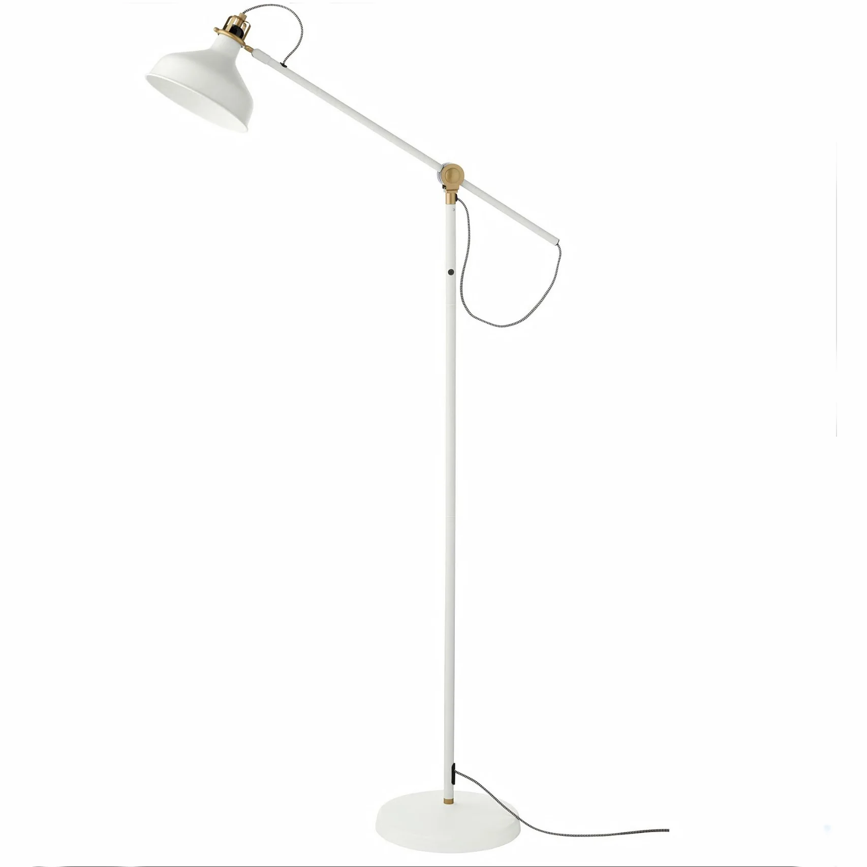White floor lamp Современный минималистский свет шикарная Напольная Лампа светодиодный Американский креативный Декор Гостиная Спальня Кабинет скандинавский Вертикальный Торшер - Цвет абажура: White floor lamp