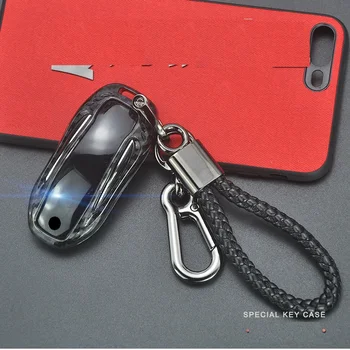 

Carbon fiber ABS Car Key Case Fob Cover For Tesla Model S Model X Model 3 Key Holder Protector Accessories
