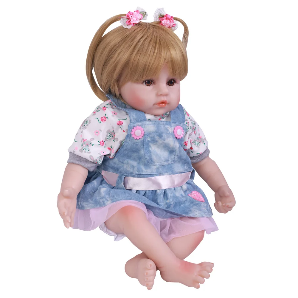 Pickwoo 55 см 48 см bebes кукла-реборн для маленькой девочки кукла из мягкого силикона и хлопка Boneca reborn Brinquedo подарок на день детей игрушки plamate