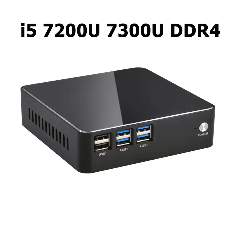 Дешевые Intel i3 7100U i5 7200U i7 мини-компьютер DDR4/DDR3 Win10 Linux Barebone портативный ПК 4K HTPC медный вентилятор 6* USB HDMI VGA WiFi - Цвет: i5 7200U 7300U DDR4