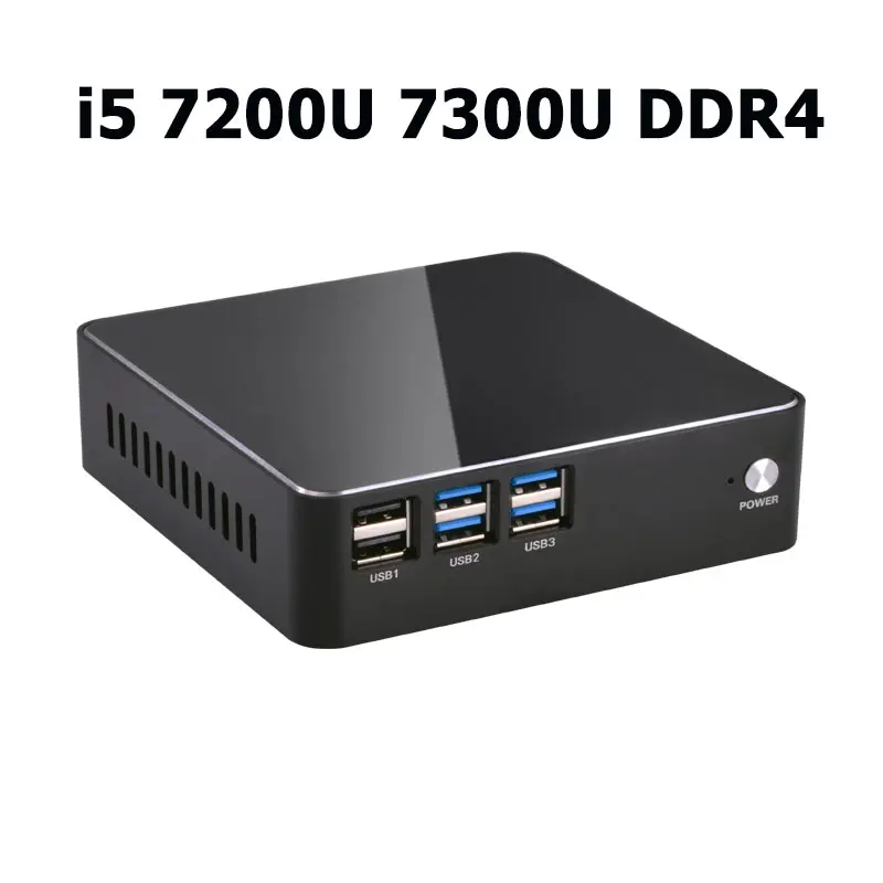i5 7200U 7300U DDR4 Дешевые Intel i3 7100U i5 7200U i7 мини-компьютер DDR4/DDR3 Win10 Linux Barebone портативный ПК 4K HTPC медный вентилятор 6* USB HDMI VGA WiFi - Цвет: i5 7200U 7300U DDR4
