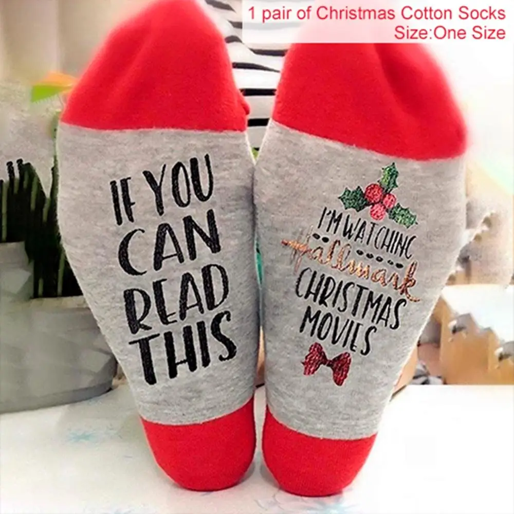 HUIRAN рождественские носки украшения Рождественские украшения для дома Navidad подарок на год Рождественские товары - Цвет: 1 Pair Socks