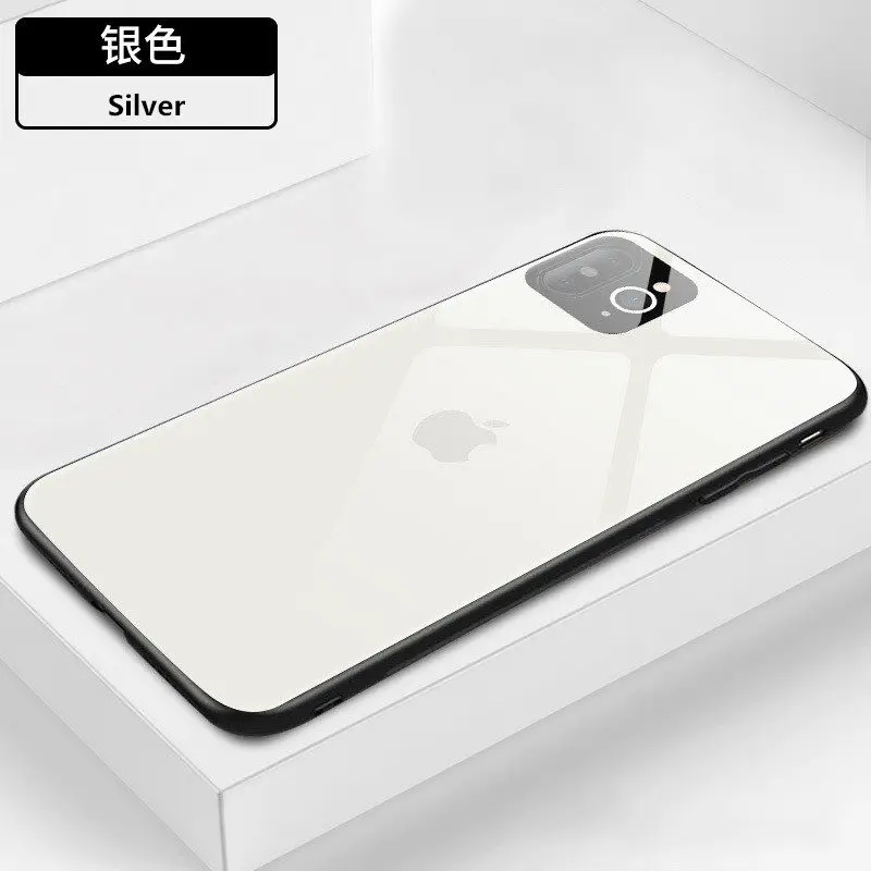 Silver Чехол для iPhone X XR XS MAX Second изменить на iPhone XI 11 Pro MAX закаленное стекло Жесткий ПК противоударный чехол для iPhone X S MAX X XS XR 10 прозрачный чехол - Цвет: Silver