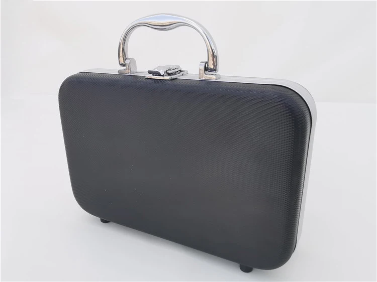 Portable Toolbox Plastic Aluminum Alloy Suitcase Impact Resistant Storage Box Safety Instrument Case with Sponge Lining