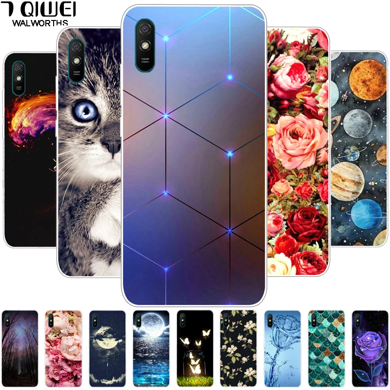 Funda de silicona para teléfono Xiaomi Redmi 9AT, funda trasera de TPU suave para Redmi 9AT