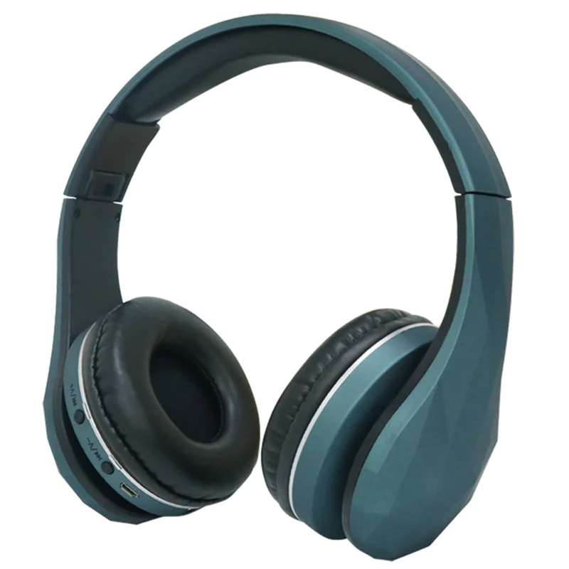 Синий TF/FM-радио/Bluetooth 3-в-1 через наушники-вкладыши Bluetooth наушники Вращающийся складной спортивные кроссовки с низким акцент наушники - Цвет: Синий