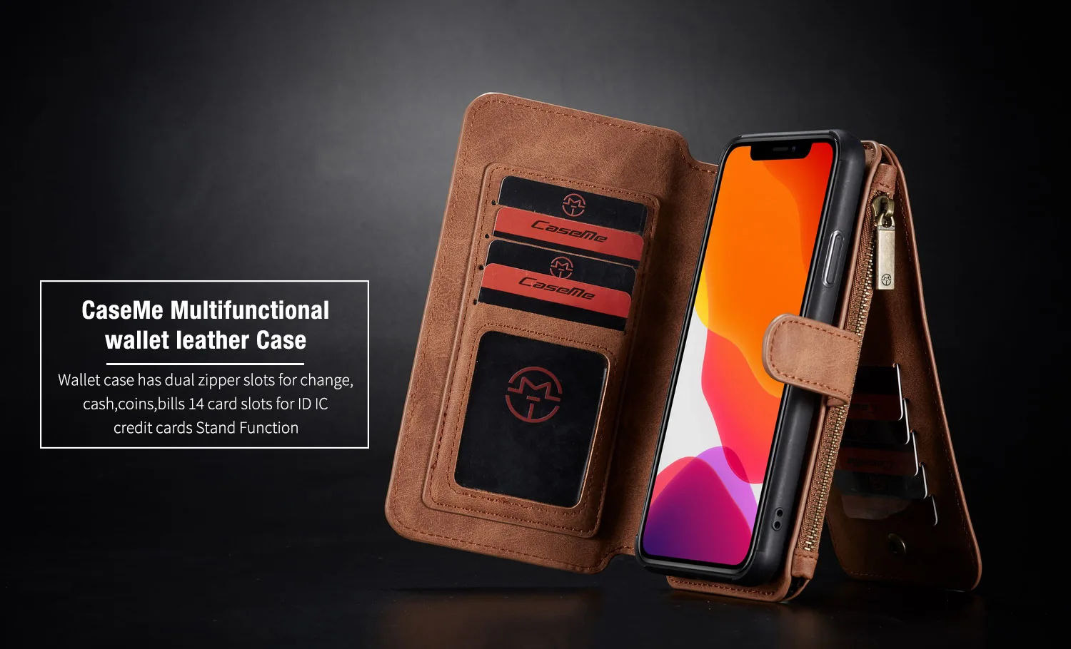 Подходит для IPhone11 мобильный чехол для телефона Apple Xs Max многофункциональный мобильный телефон кобура Ретро молния бумажник защитный чехол
