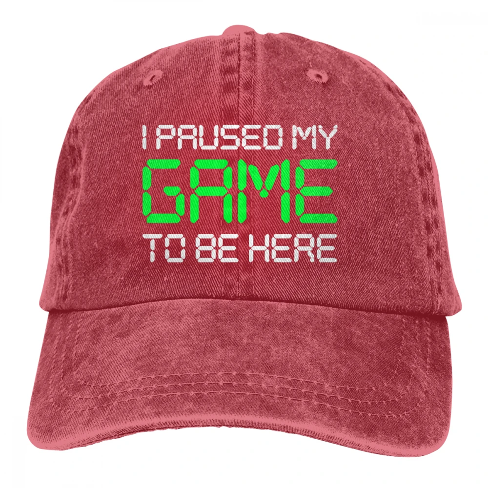 Я остановил свою игру, чтобы быть здесь Casquette черные унисекс Мужские Женские джинсовые бейсболка с ремешком кепки Регулируемый Гольф папа шляпа