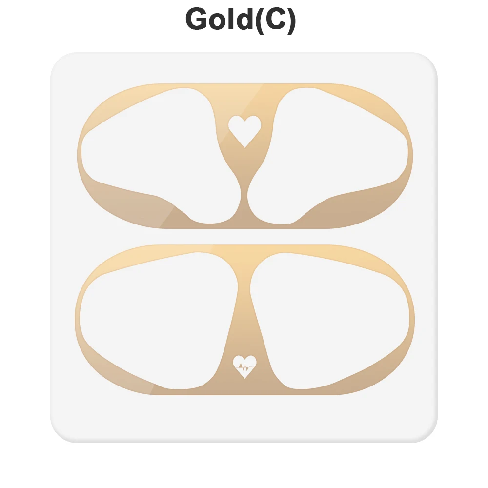 gold C Новинка 1 комплект ультра тонкий защитный чехол металлическая пленка наклейка железная стружка защита от пыли для AirPods защитный чехол Аксессуары - Цвет: gold C