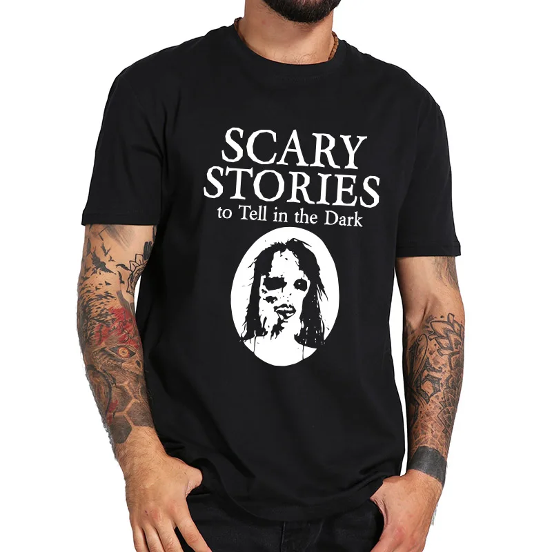 

EU Size 100% Cotton T Shirt Scary Stories to Tell in the Dark Horror Film Tshirt Short Sleeve Crewneck Soft Tee Tops