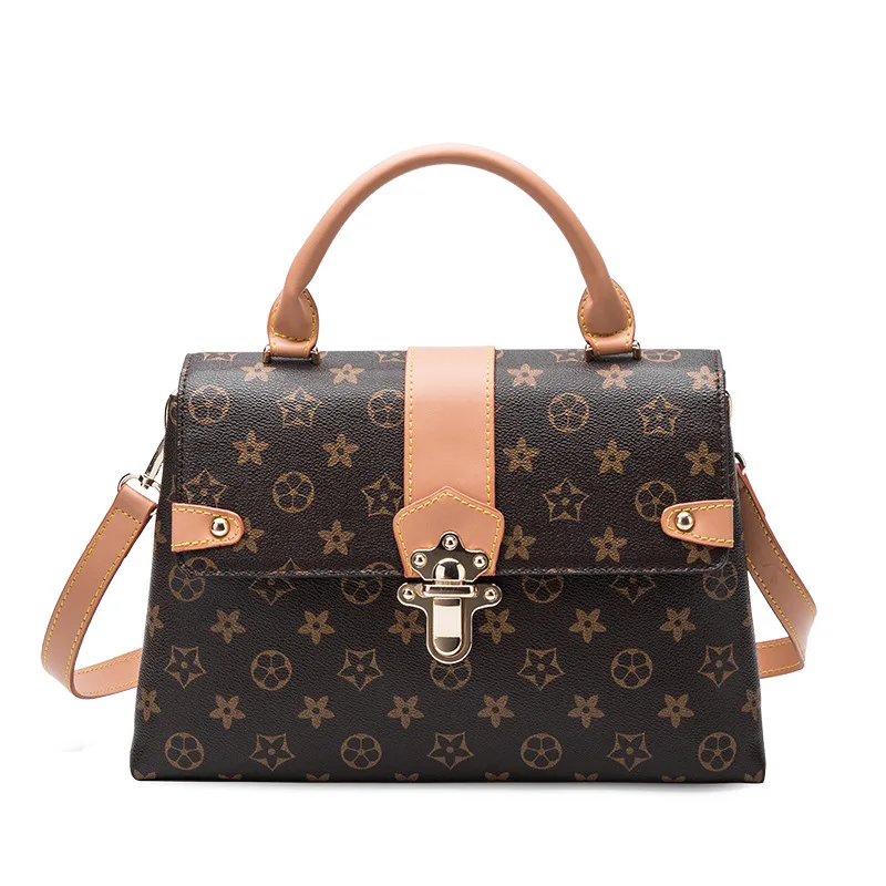 

Star with old flower handbag girl 2017 new Chao Korean version of the minimalist set-piece sloping bag one-shoulder postman bag