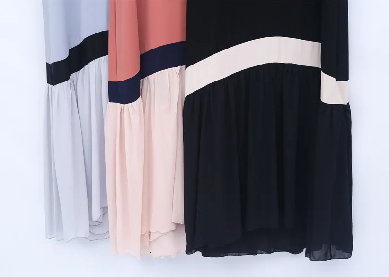 Элегантный мусульманский полосатый Абая парадный платье Vestidos кардиган кимоно свободный длинный халат платья Jubah Ближний Восток ИД Рамадан исламский