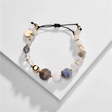 ZWPON, модный браслет с натуральным оригинальным камнем, граненый кристалл, браслет с несколькими натуральными камнями, браслет с скоростной зонами, браслет для женщин