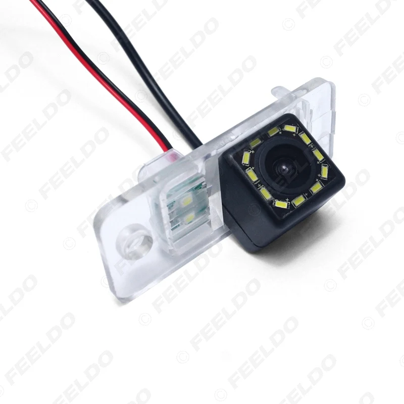 12LED FEELDO специальная автомобильная камера заднего вида со светодиодный светильник для Audi A3/A6 седан парковочная камера заднего вида# AM6181 - Название цвета: 12LED