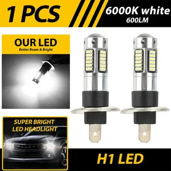 

1 Pcs Car H1 LED Projector Fog Lights Bulbs Kit High Beam Lighting Super Bright 6000K White Car Accessories