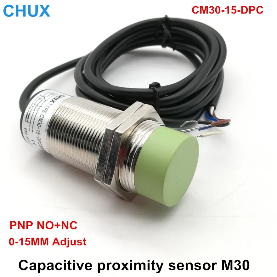 Емкостной датчик приближения PNP 24 В DC M30 NO + NC CM30-15-DPC IP67 15 мм расстояние обнаружения движения Сенсор