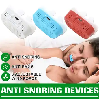 

Three Speed Adjustment Silicone Anti Snoring Electronic Breathing Apparatus Stop Snoring Device Nose Clip Breathing Apparatus