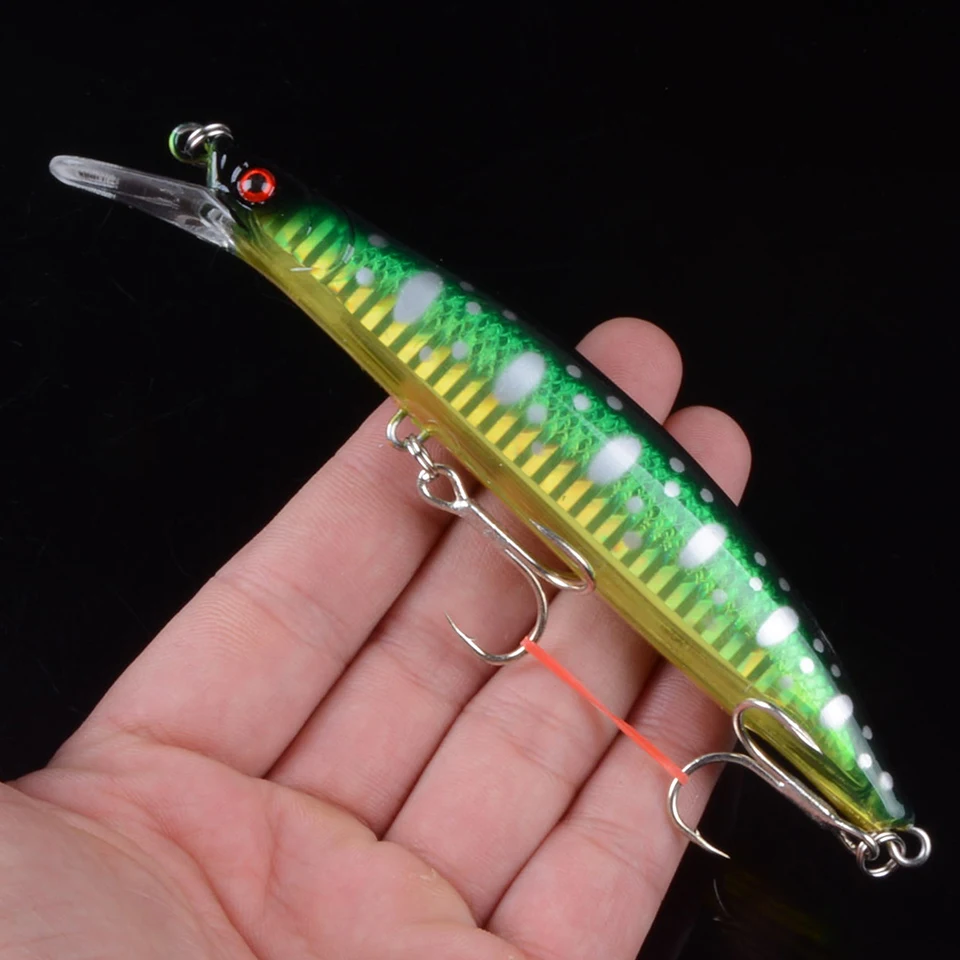 1pcs 13cm 23g Isca Floating Fishing Lure Minnow Aritificial Laser Wobblers Crankbait Hard Plastic tackle Pesca 3D Eyes | Спорт и