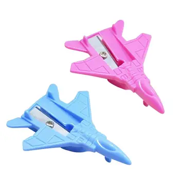 

Pencil Cutter Cartoon Cute Single Hole Random Color Writing Crayons Pencil Sharpener Airplane Shape Kids School Supplies