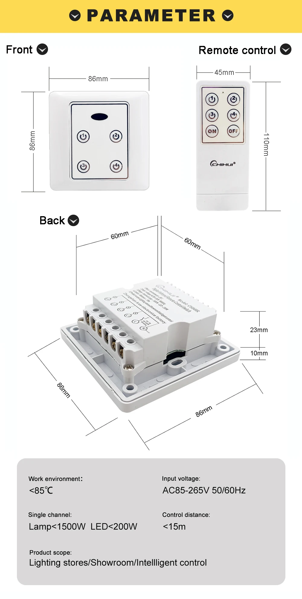 infravermelho raio teleswitch interruptor remoto para exposição