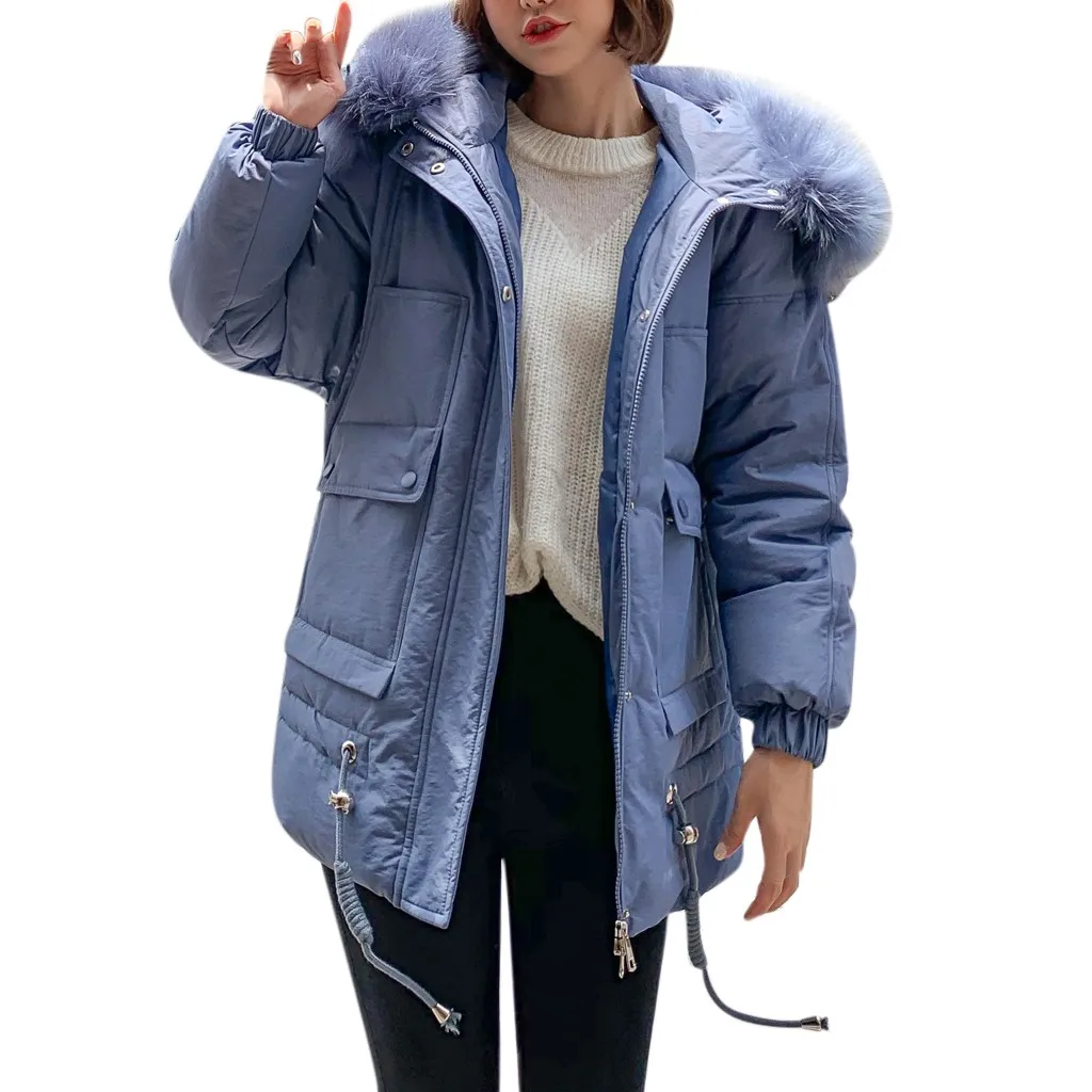 Для женщин Пальто harajuku зимнее теплое толстое пальто, верхняя одежда пальто с капюшоном тонкий хлопок-мягкий китайский, из натурального нефрита femme hiver