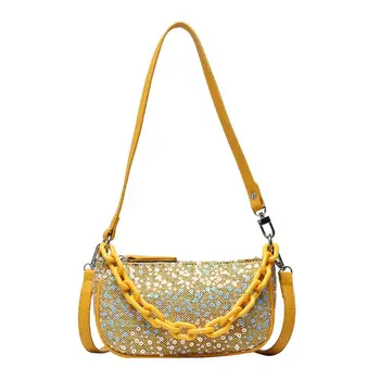 

Fashion Women Girls PU Handbag Satchel Shoulder Bag Color Sequins Tote Ladies Messenger Crossbody Purse