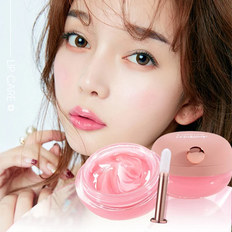 New Sleeping Lip Membrane Moisturizing Smooth Fine Lines Brighten Lip Color Lip Mask With Brush