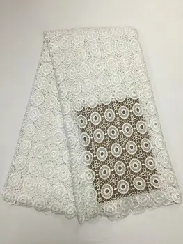 

White high quality embroidered guipure lace fabric,wholesale African cord lace fabric for Nigerian wedding party dress PL20371