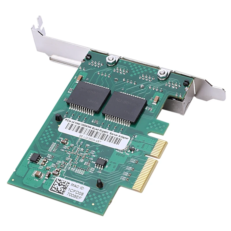 Сетевая карта для Intel I350 Pci-E X4 Quad Rj-45 Ethernet Сетевая карта контроллер для адаптера Nic 10/100/1000 Мбит/с
