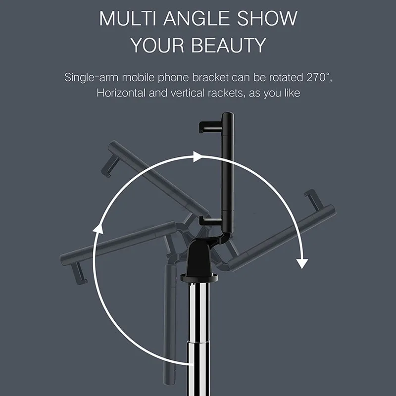 3 In 1 Wireless Bluetooth-compatible Selfie Stick Foldable Mini Tripod Expandable Monopod with Remote Control for IOS Android
