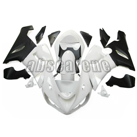 Впрыска полный комплект обтекателя для Kawasaki ZX6R ZX-6R 2005 2006 05 06 ABS пластиковый мотоциклетный кузов глянцевый белый Carenes