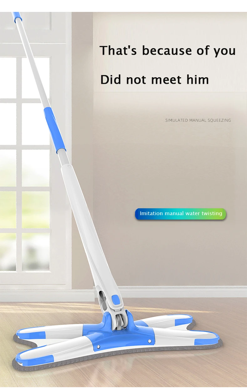 Sokoltec Швабра без выдавливания Ручная стирка плоская горизонтальная бабочка