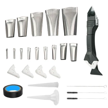 

SHGO HOT-14PCS/Set Caulking Finisher Tool Kit Caulk Nozzle Silicone Tool Stainless Steel Sealant Tool for Kitchen Bathroom Windo