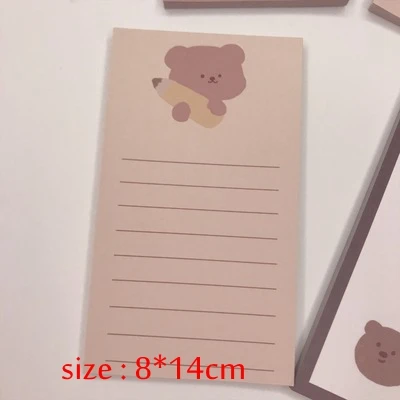 A 50 листов милый корейский Медведь memo pad Kawaii канцелярские N Times Липкие заметки портативный Блокнот Школьные офисные поставки Papeleria - Цвет: A
