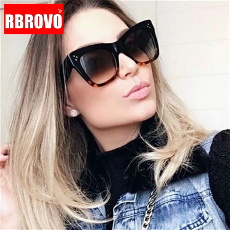 

RBROVO 2023 Fashion Square Sunglasses Women Designer Luxury Women/Men Sun Glasses Classic Vintage UV400 Outdoor Oculos De Sol