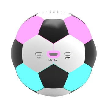 

Silicone Football Shaped Battery Powered Bluetooth Speaker Travel Home Rechargeable HIFI Mini Portable Sound Bass Lossless