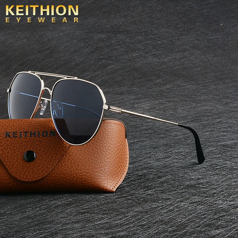 Мужские солнцезащитные очки KEITHION брендовые поляризационные металлическая