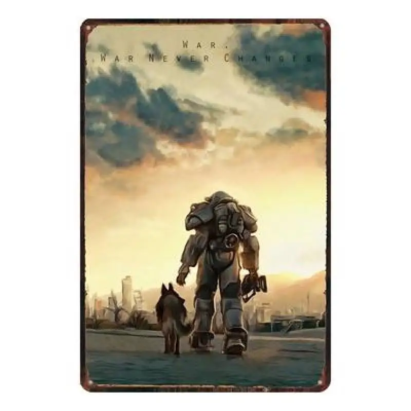 Fallout металлический знак потертый шик Винтажный стиль настенный Бар Кафе Магазин домашнее Искусство ремесло Ретро Украшение Металлическая живопись жестяная вывеска настенная