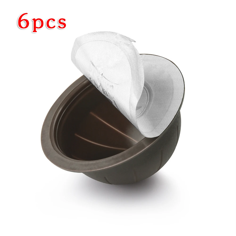 

6x Refillable Reusable Coffee Capsule Pod Replacement 150ml For Nespresso Vertuo Cafeteira Coffee Maker