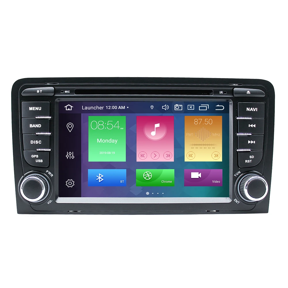 8 ядерный ips DSP 2 din Android 9 автомобильный DVD мультимедиа для Audi A3 8P S3 RS3 Sportback навигация gps Радио Стерео головное устройство 4 Гб+ 64 ГБ